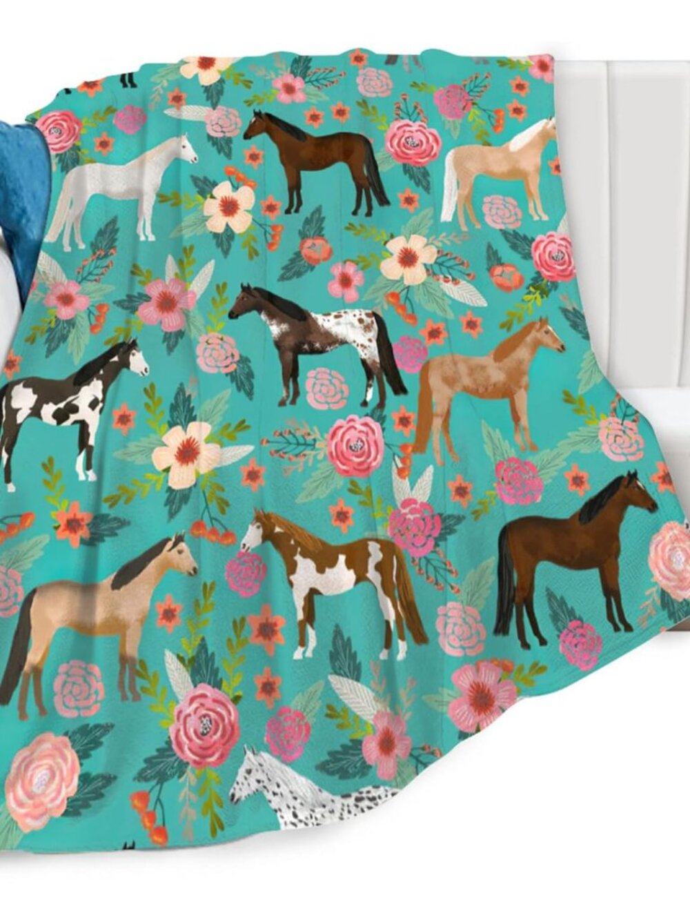 Horse Blanket Gifts for Girls Women Western Throw Blankets 50"x40"
